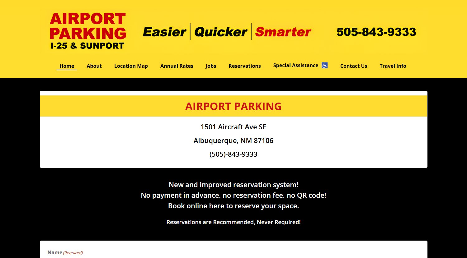 Parking Company of America website
