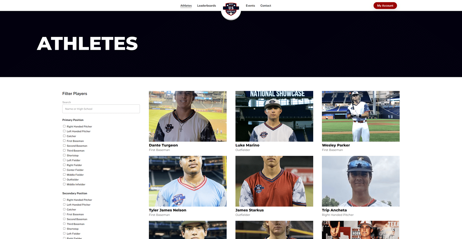 Best in the US Baseball website