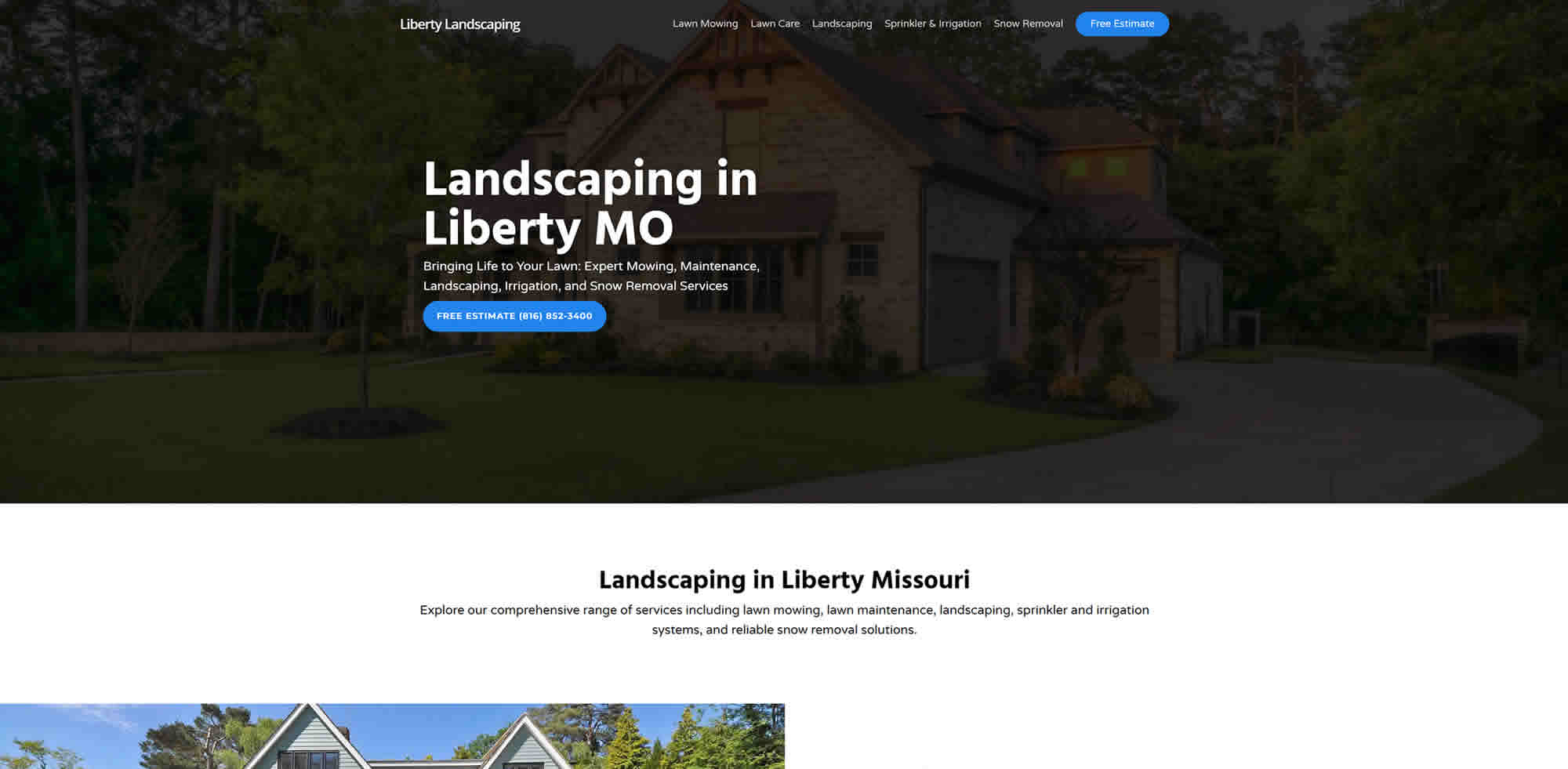 Liberty Landscaping website