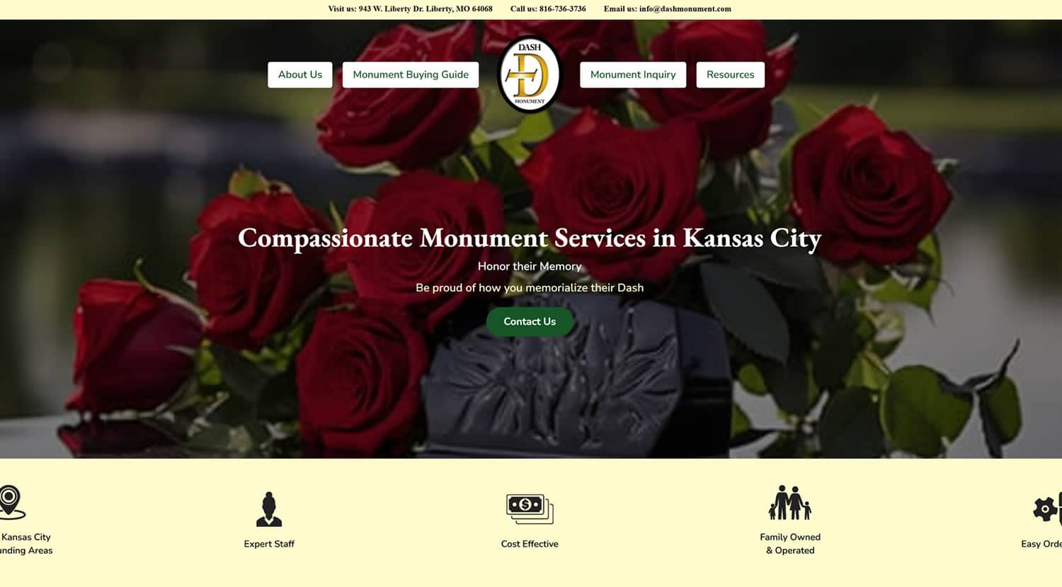 Dash Monument website
