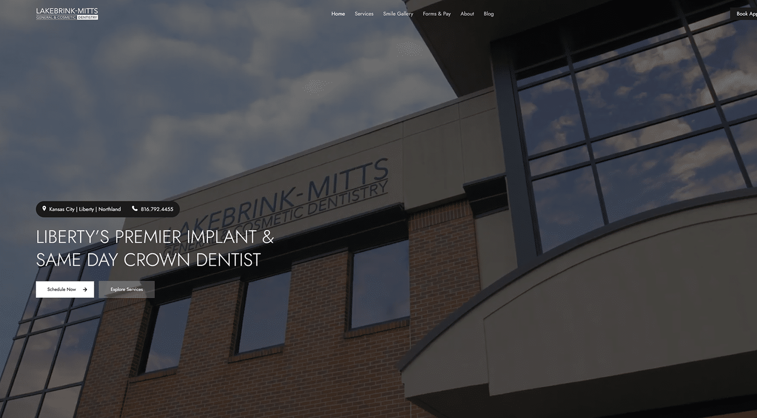 Lakebrink-Mitts Dental website